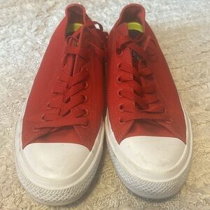 Converse Chuck Taylor Red Low Cut w/Lunarlon 10.5